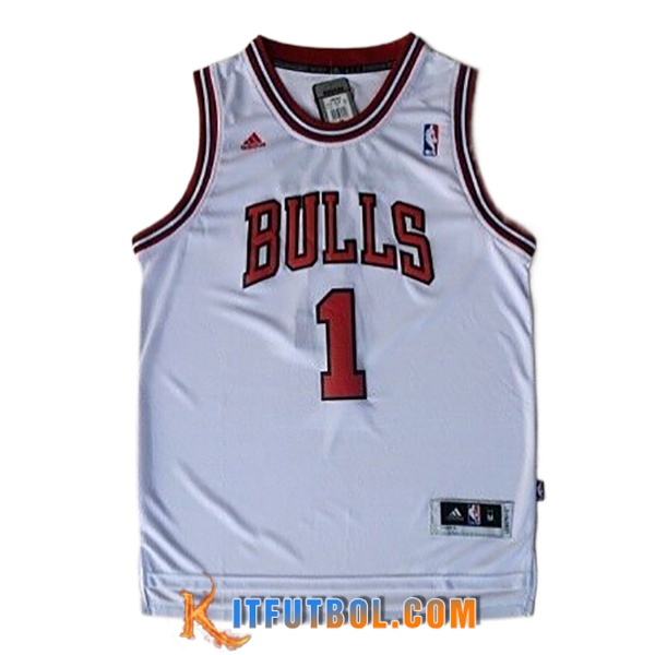 Camisetas NBA Chicago Bulls (Rosa #1) 2024/25 Blanco/Rojo