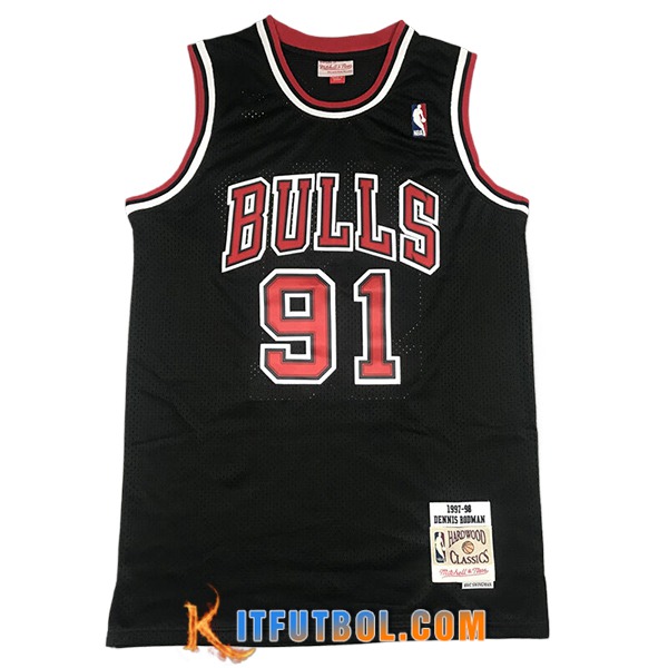 Camisetas NBA Chicago Bulls (RODMAN #91) 2024/25 Rojo/Negro