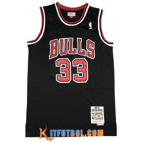 Camisetas NBA Chicago Bulls (PIPPEN #33) 2024/25 Negro/Rojo -03