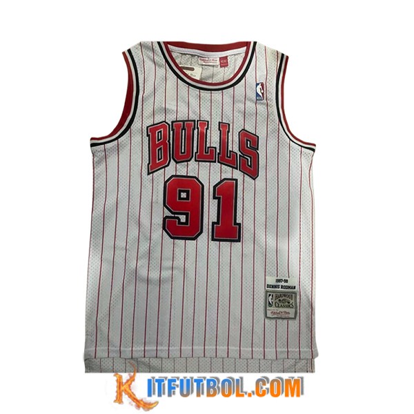 Camisetas NBA Chicago Bulls (RODMAN #91) 2024/25 Rosa/Rojo