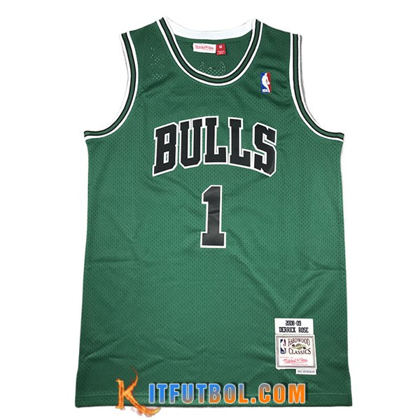 Camisetas NBA Chicago Bulls (Rosa #1) 2024/25 Verde -02