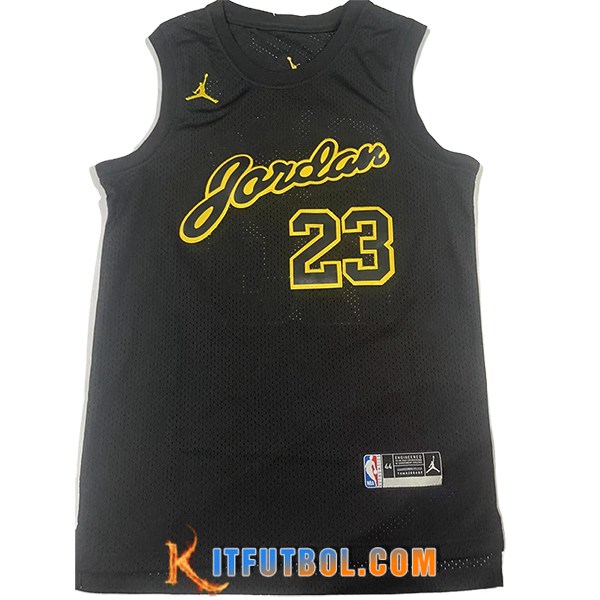 Camisetas NBA Chicago Bulls (JORDAN #23) 2024/25 Negro/Amarillo