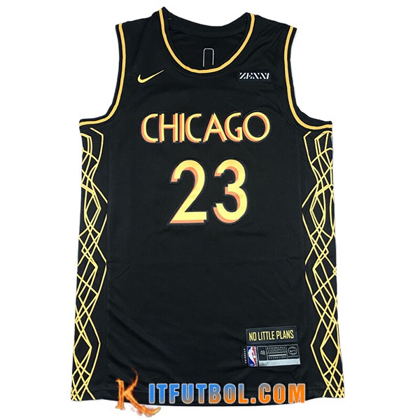Camisetas NBA Chicago Bulls (JORDAN #23) 2024/25 Negro/Amarillo -04