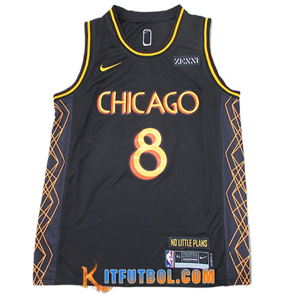 Camisetas NBA Chicago Bulls (LAVINE #8) 2024/25 Negro/Amarillo