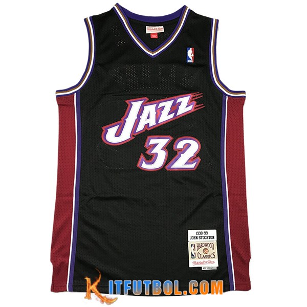 Camisetas NBA Utah Jazz (MALONE #32) 2024/25 Negro/Violeta