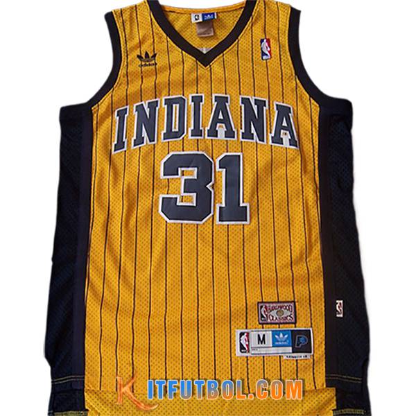 Camisetas NBA Indiana Pacers (MILLER #31) 2024/25 Amarillo/Negro