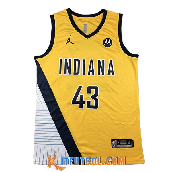 Camisetas NBA Indiana Pacers (SIAKAM #43) 2024/25 Azul/Amarillo/Blanco