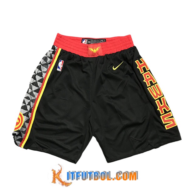 Cortos NBA Atlanta Hawks 2024/25 Negro/Rojo/Amarillo
