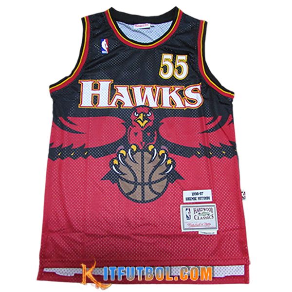 Camisetas NBA Atlanta Hawks (MUTOMBO #55) 2024/25 Rojo/Negro