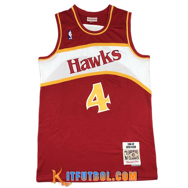 Camisetas NBA Atlanta Hawks (WEBB #4) 2024/25 Rojo/Blanco/Amarillo