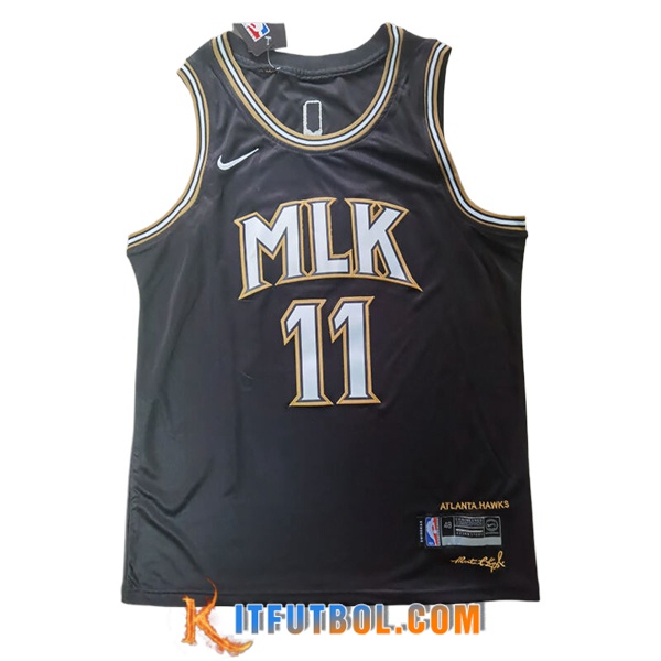Camisetas NBA Atlanta Hawks (YOUNG #11) 2024/25 Negro -02