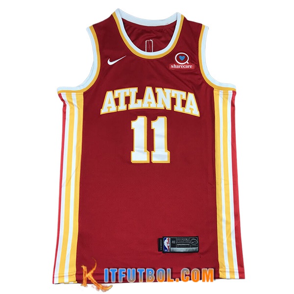 Camisetas NBA Atlanta Hawks (YOUNG #11) 2024/25 Rojo/Amarillo