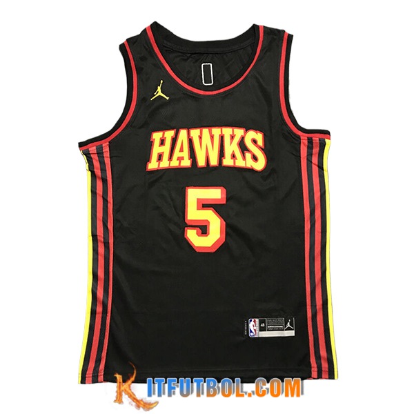 Camisetas NBA Atlanta Hawks (MURRAY #5) 2024/25 Negro/Rojo/Amarillo