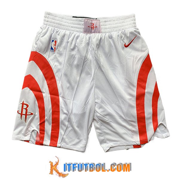 Cortos NBA Houston Rockets 2024/25 Blanco/Rojo -02