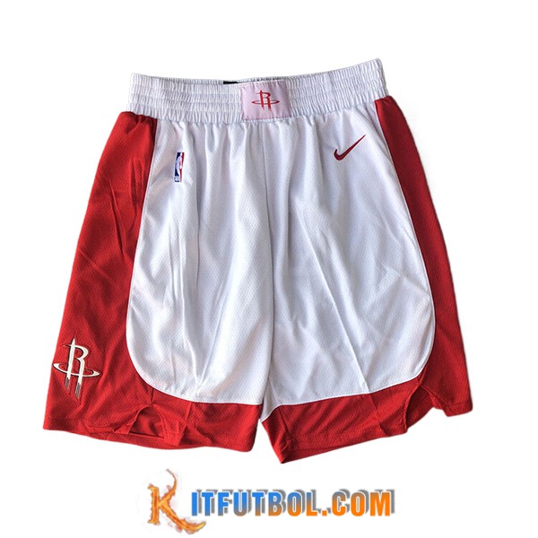 Cortos NBA Houston Rockets 2024/25 Blanco/Rojo -03