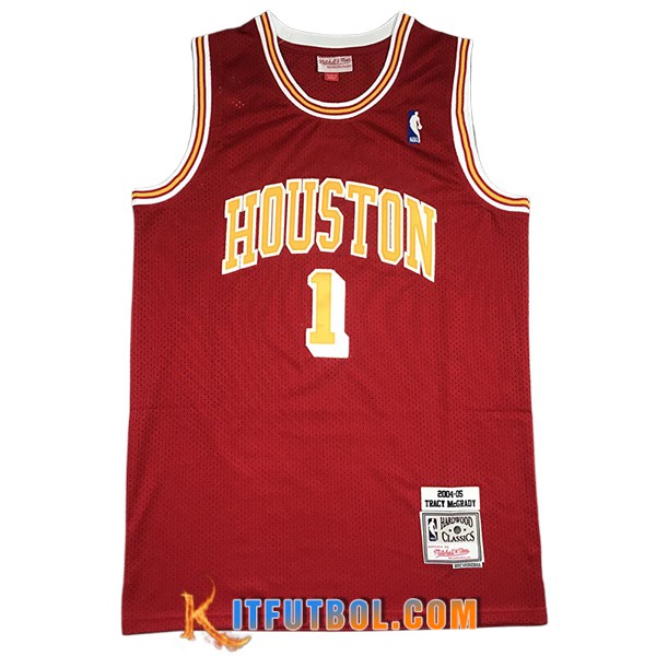 Camisetas NBA Houston Rockets (McGRADY #1) 2024/25 Rojo/Amarillo