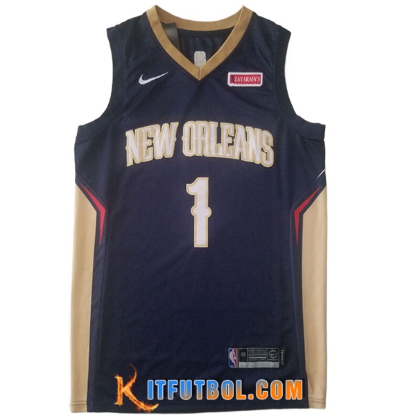 Camisetas NBA San New Orleans Pelicans (WILLIAMSON #1) 2024/25 Azul/Amarillo