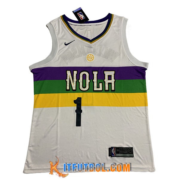 Camisetas NBA San New Orleans Pelicans (WILLIAMSON #1) 2024/25 Blanco -02