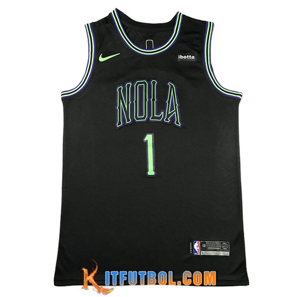 Camisetas NBA San New Orleans Pelicans (WILLIAMSON #1) 2024/25 Negro/Verde