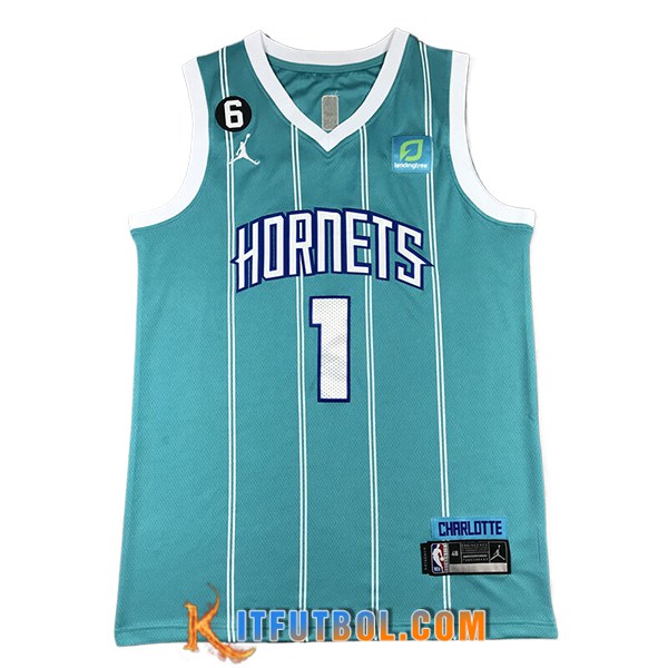 Camisetas NBA Charlotte Hornets (BALL #1) 2024/25 Verde/Blanco