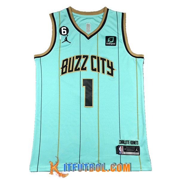 Camisetas NBA Charlotte Hornets (BALL #1) 2024/25 Verde/Negro