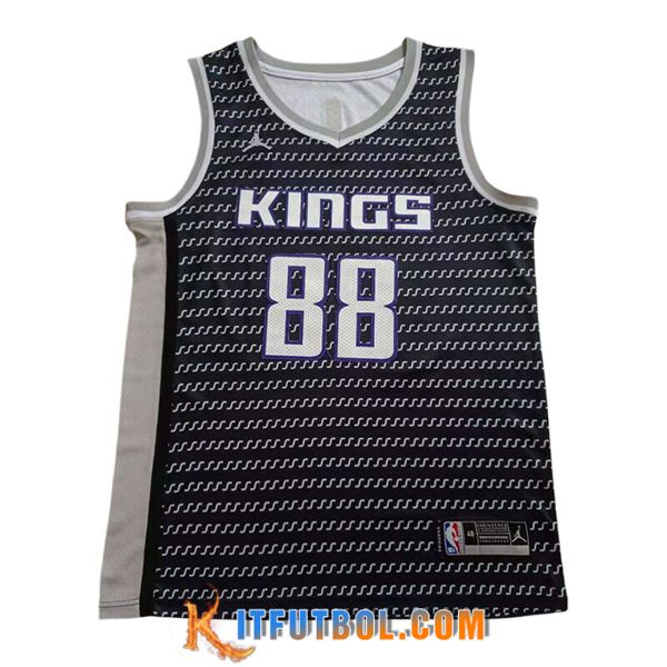 Camisetas NBA Sacramento Kings (QUETA #88) 2024/25 Negro/Gris