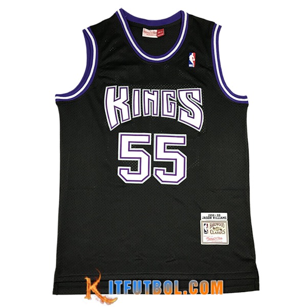 Camisetas NBA Sacramento Kings (WILLAMS #55) 2024/25 Negro/Blanco