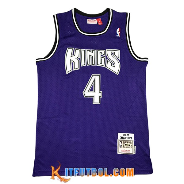 Camisetas NBA Sacramento Kings (WEBBER #4) 2024/25 Violeta/Blanco