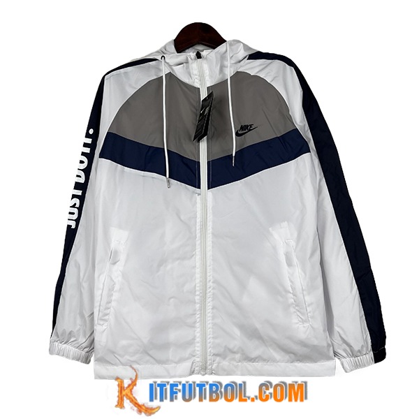 Rompevientos Nike Blanco/Negro/Azul 2024/2025