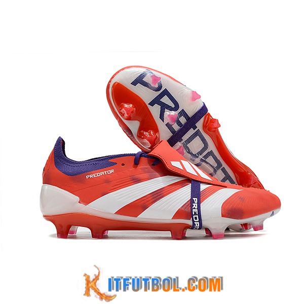 Adidas Botas De Fútbol Predator Elite Tongue FG Blanco/Naranja -02