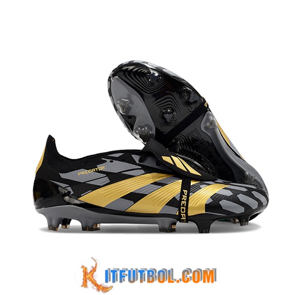 Adidas Botas De Fútbol Predator Elite Tongue FG Negro/Amarillo -02