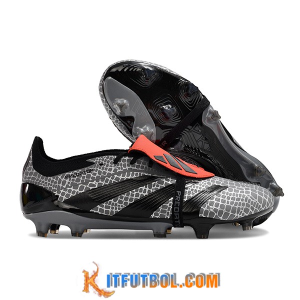 Adidas Botas De Fútbol Predator Elite Tongue FG Negro/Gris -03