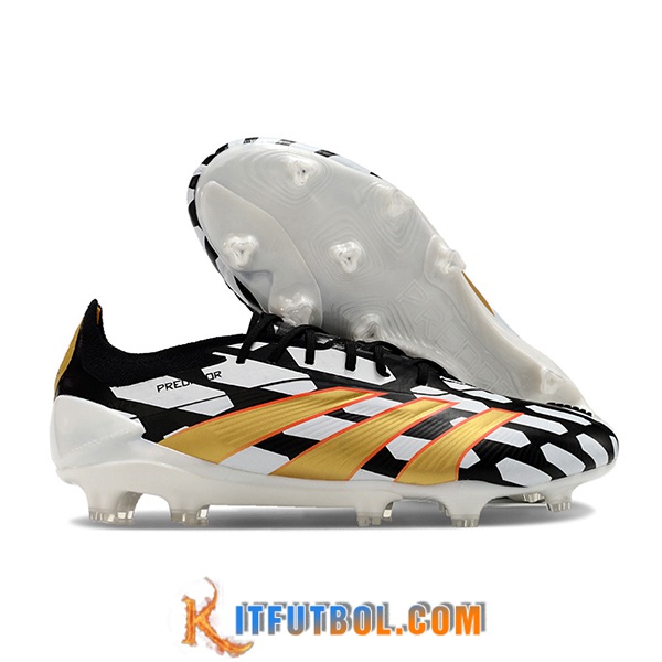 Adidas Botas De Fútbol Predator Elite FG Negro/Blanco/Amarillo