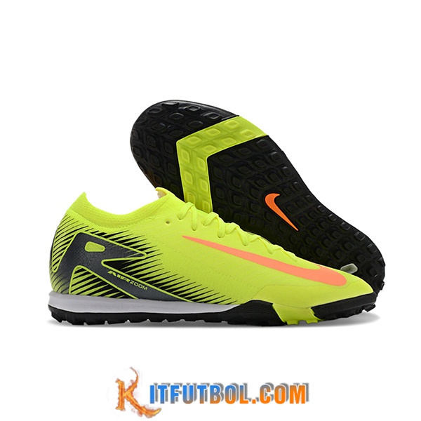 Nike Botas De Fútbol Air Zoom Mercurial Vapor XVI Elite TF Amarillo/Negro/Naranja