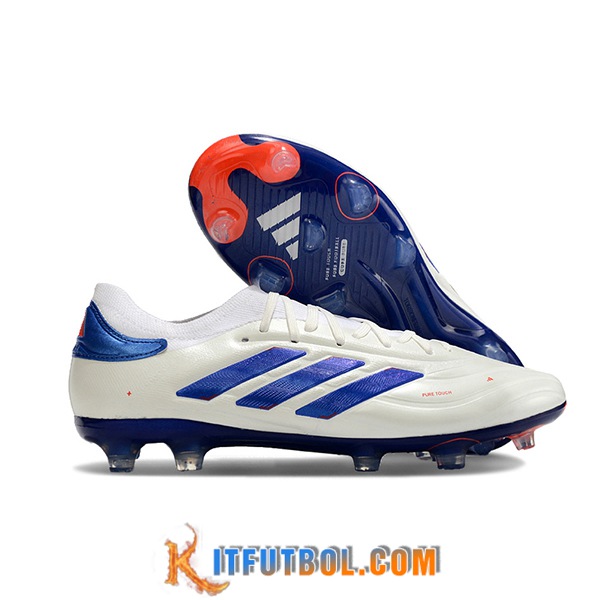 Copa Botas De Fútbol PURE II+ FG BOOTS Blanco/Azul