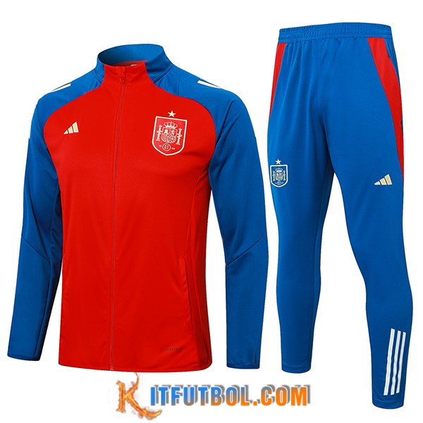 Chandal Equipos De Futbol Chaquetas España Rojo/Azul 2024/2025