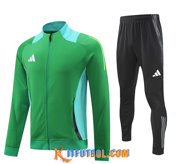 Chandal Equipos De Futbol Chaquetas Adidas Verde/Azul 2024/2025