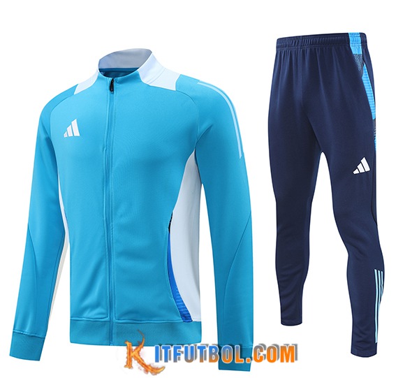 Chandal Equipos De Futbol Chaquetas Adidas Azul/Blanco 2024/2025