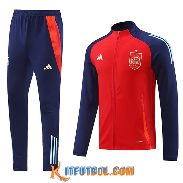 Chandal Equipos De Futbol Chaquetas España Rojo/Violeta 2024/2025