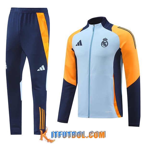 Chandal Equipos De Futbol Chaquetas Real Madrid Azul/Amarillo/Violeta 2024/2025