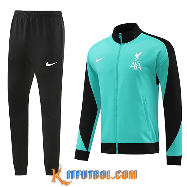 Chandal Equipos De Futbol Chaquetas FC Liverpool Verde/Negro 2024/2025