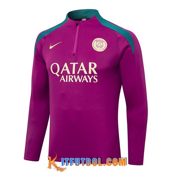 Sudadera De Entrenamiento PSG Violeta/Verde 2024/2025