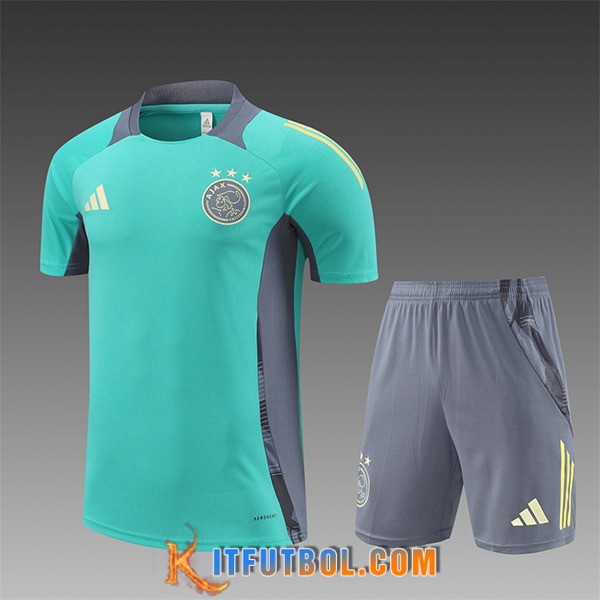 Camiseta Entrenamiento Ajax Ninos Verde/Gris 2024/2025