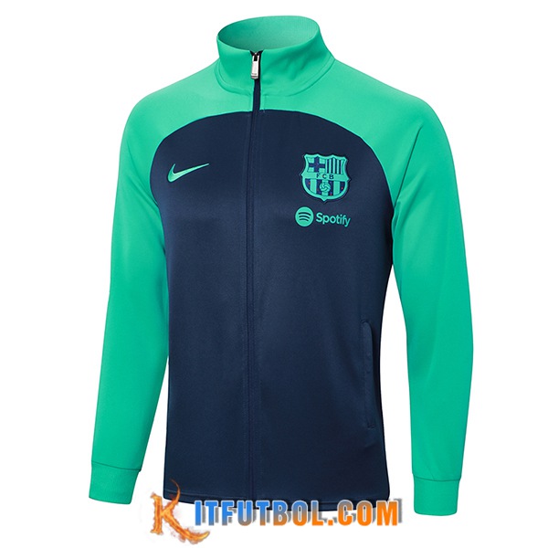 Chaquetas Futbol FC Barcelona Azul/Verde 2024/2025