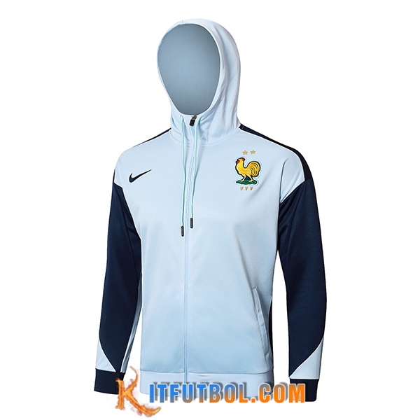 Chaqueta Con Capucha Francia Azul 2024/2025