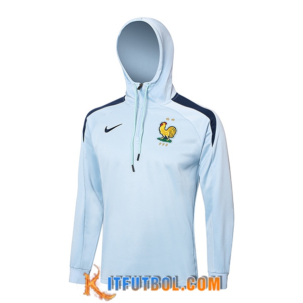 Chaqueta Con Capucha Francia Azul Claro 2024/2025