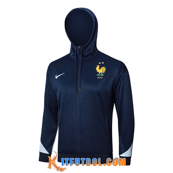 Chaqueta Con Capucha Francia Azul Oscuro 2024/2025