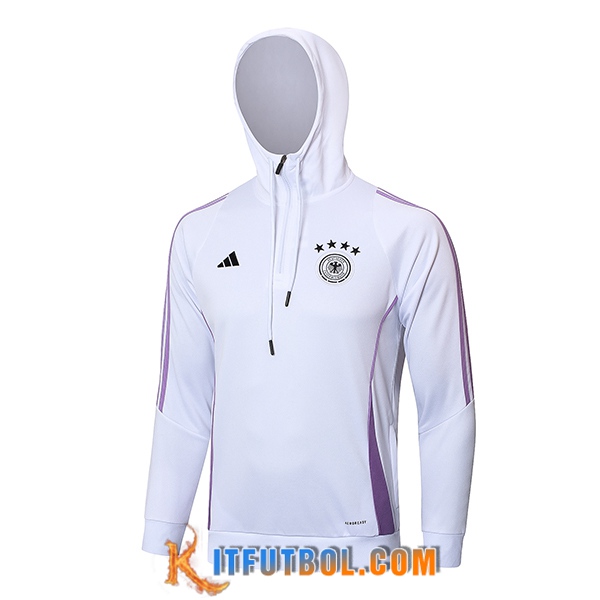 Chaqueta Con Capucha Alemania Blanco/Violeta 2024/2025