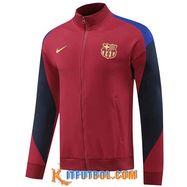 Chaquetas Futbol FC Barcelona Rojo/Negro 2024/2025