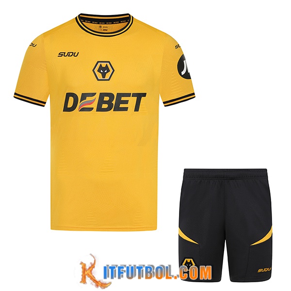 Nueva Camisetas De Futbol Wolves Ninos Primera 2024/2025